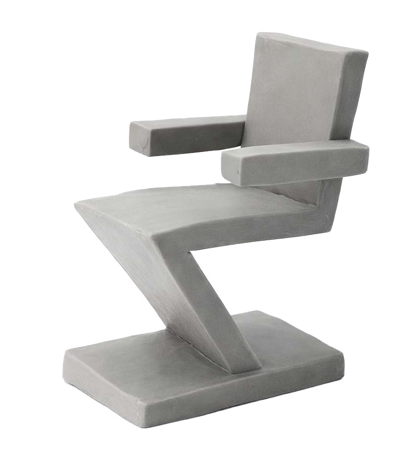 Modelo gris final de silla Zig-Zag